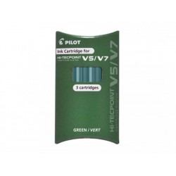 CARTUCCE REFILL PILOT V5 HI-TECPOINT 3PZ VERDE