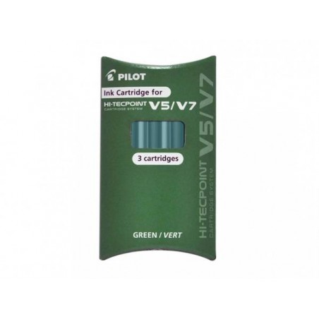 CARTUCCE REFILL PILOT V5 HI-TECPOINT 3PZ VERDE