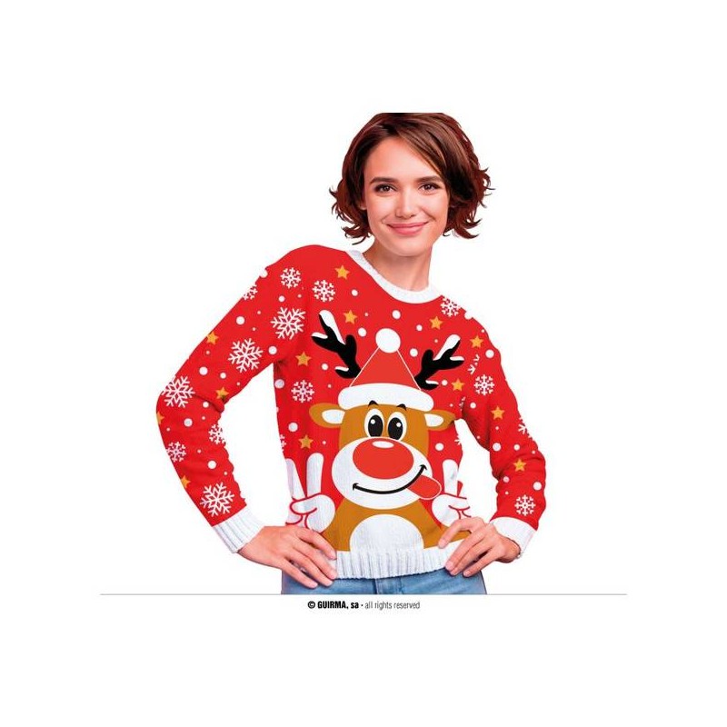 MAGLIONE NATALIZIO DONNA RENNA TG.S 36-38