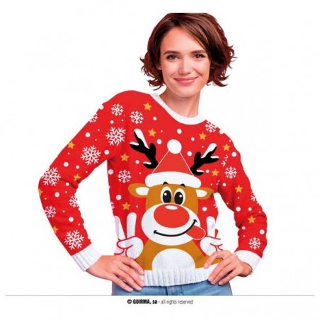 MAGLIONE NATALIZIO DONNA RENNA TG.S 36-38