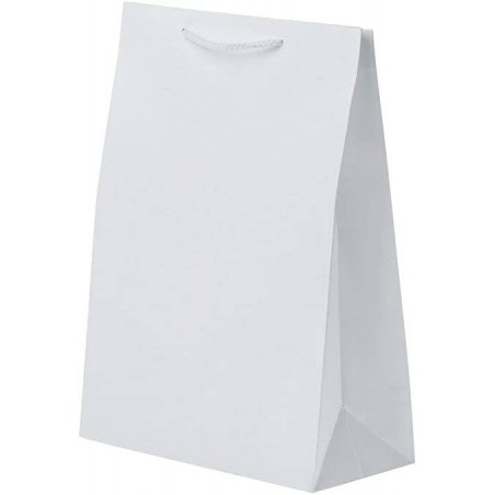 SHOPPER CARTA KRAFT LUSSO 7+5x10cm BIANCO