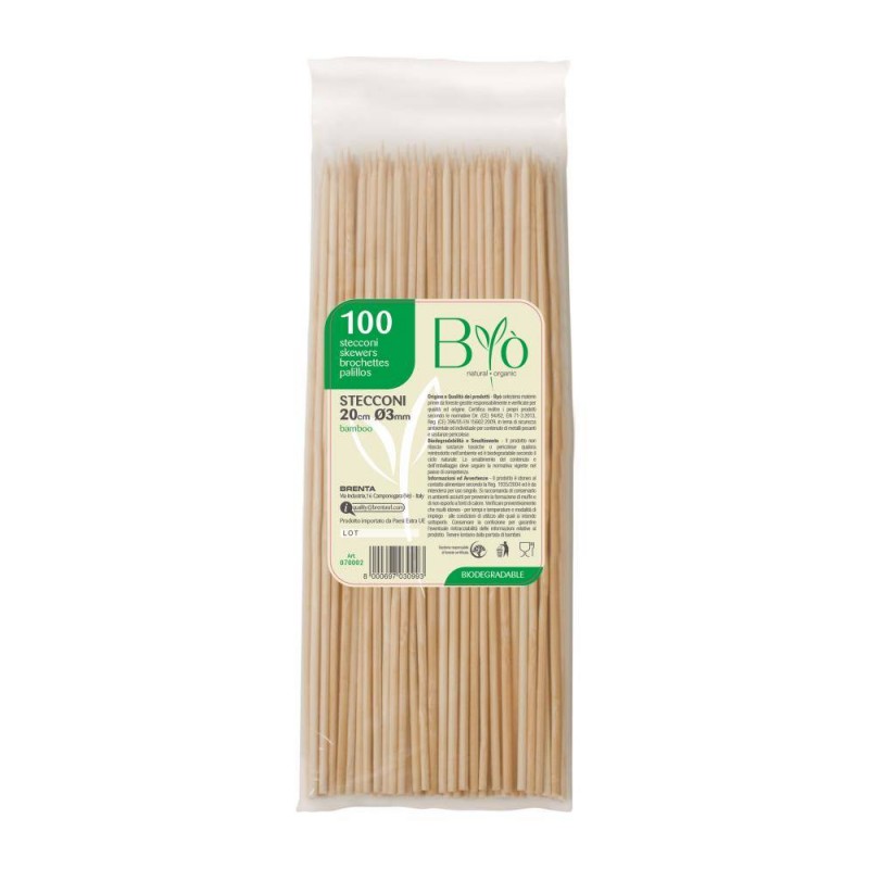 SPIEDI BAMBOO ø3mm 20cm 100pz BYò