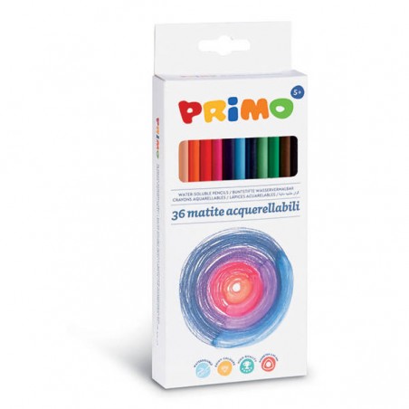 PASTELLI A MATITA ACQUARELLABILI TRIANGOLARI 36pz PRIMO