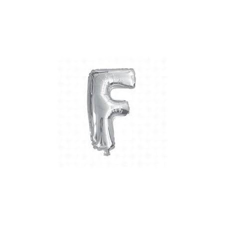 LETTERA F MYLAR SILVER 16 40cm
