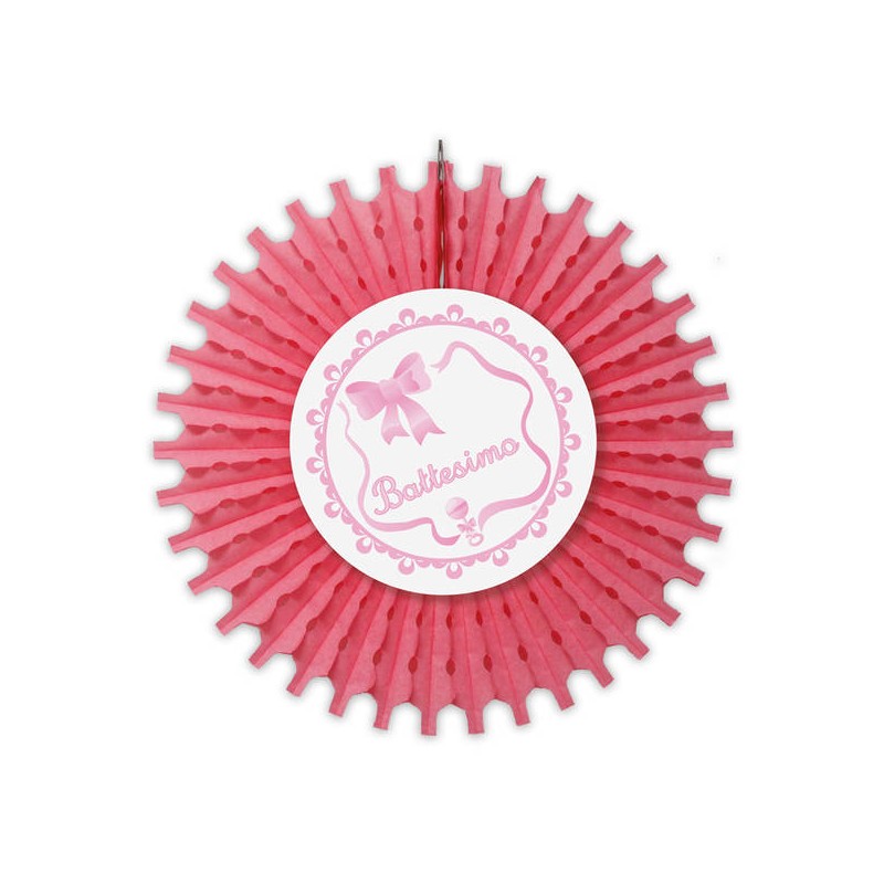 FESTONE GIRANDOLA ø66cm IL MIO BATTESIMO ROSA