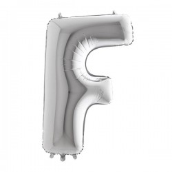 PALLONE MYLAR LETTERA F 40 102cm SILVER