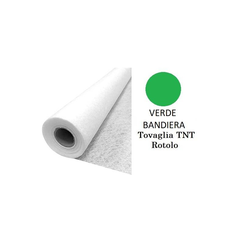 TOVAGLIA TNT ROTOLO H.120 VERDE BANDIERA 20MT