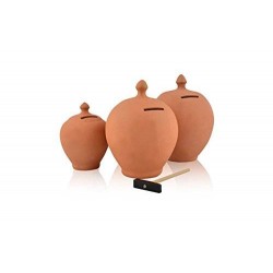 SALVADANAIO IN TERRACOTTA CON MARTELLO