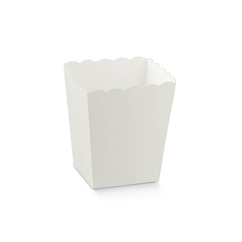 VASO IN CARTONCINO 7x7x11cm WHITE 10pz