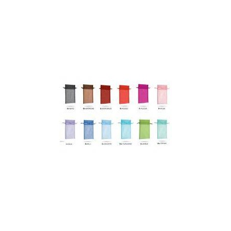 SACCHETTI ORGANZA SATIN 9x12 ARANCIO 10pz