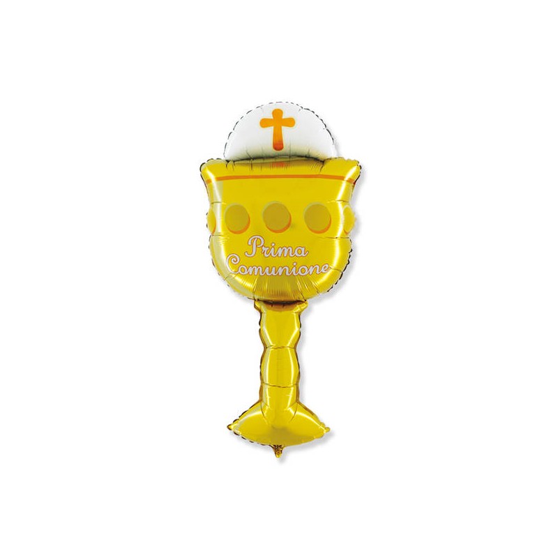 PALLONE MYLAR CALICE PRIMA COMUNIONE 51x119cm