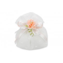 SACCHETTO CHIFFON PICCOLO 13X13 BIANCO 10pz A2079