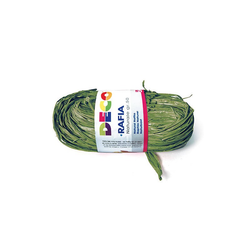 RAPHIA NATURALE gr.50 CWR VERDE SALVIA