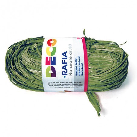 RAPHIA NATURALE gr.50 CWR VERDE SALVIA