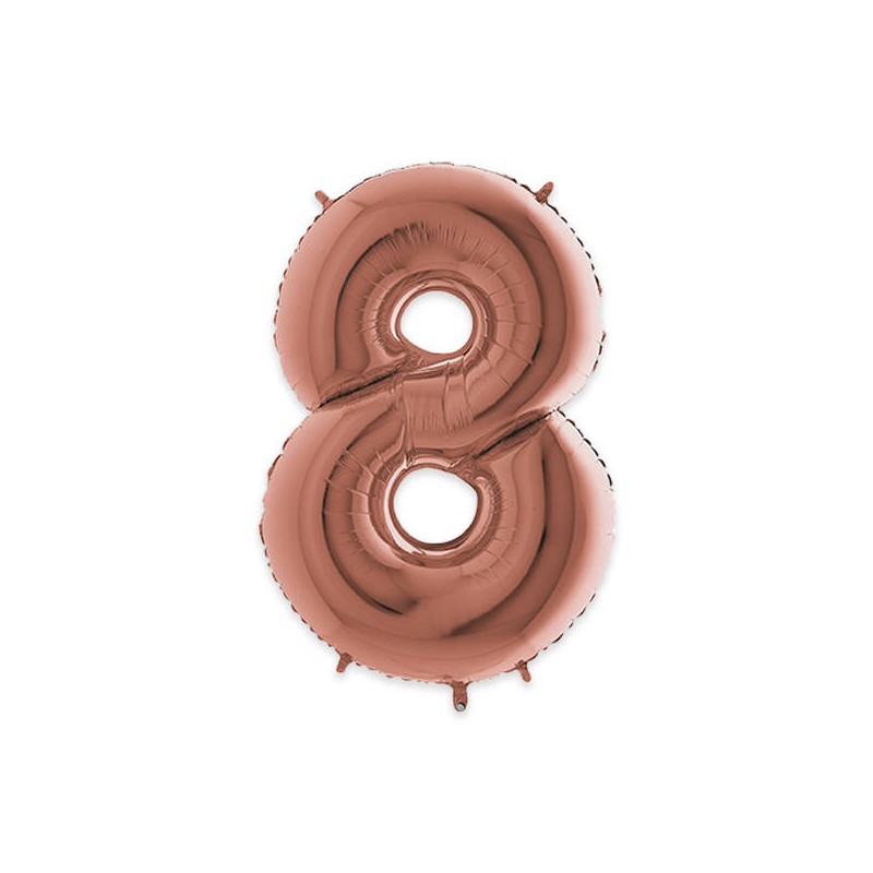 PALLONE NUMERO 8 MYLAR 102cm 40 ROSE GOLD
