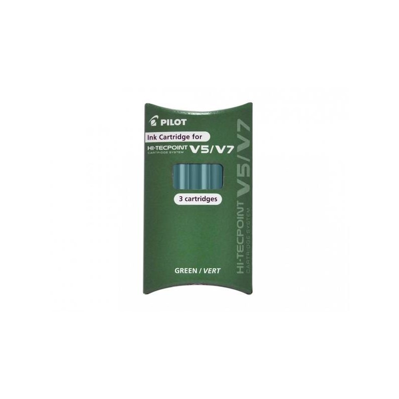 CARTUCCE REFILL PILOT V5 HI-TECPOINT 3PZ VERDE