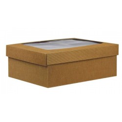 SCATOLA F/COPERCHIO LINEA 1000 38,5x30x14cm ONDA AVANA C/FIN PORT. 6kg