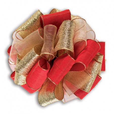 NASTRO TESSUTO MULTIPETALO C/TIRANTE 352 mm40x15mt 07-ORO/BIANCO/ROSSO