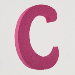 LETTERA POLISTIROLO PASTELLO mm120x90 C FUCSIA