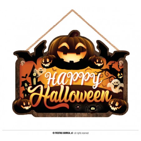 DECORAZIONE PORTA IN LEGNO 35x20cm ZUCCA