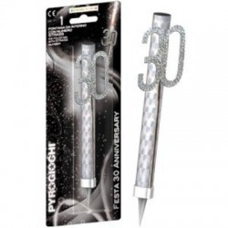 CANDELOTTO TORTA 30 ANNI GLITTER ANNIVERSARY