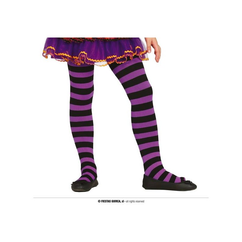 COLLANT RIGHE VIOLA 7-12 ANNI