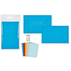 BIGLIETTO + BUSTA  9x14cm DRESDA 10pz COLORI TENUI
