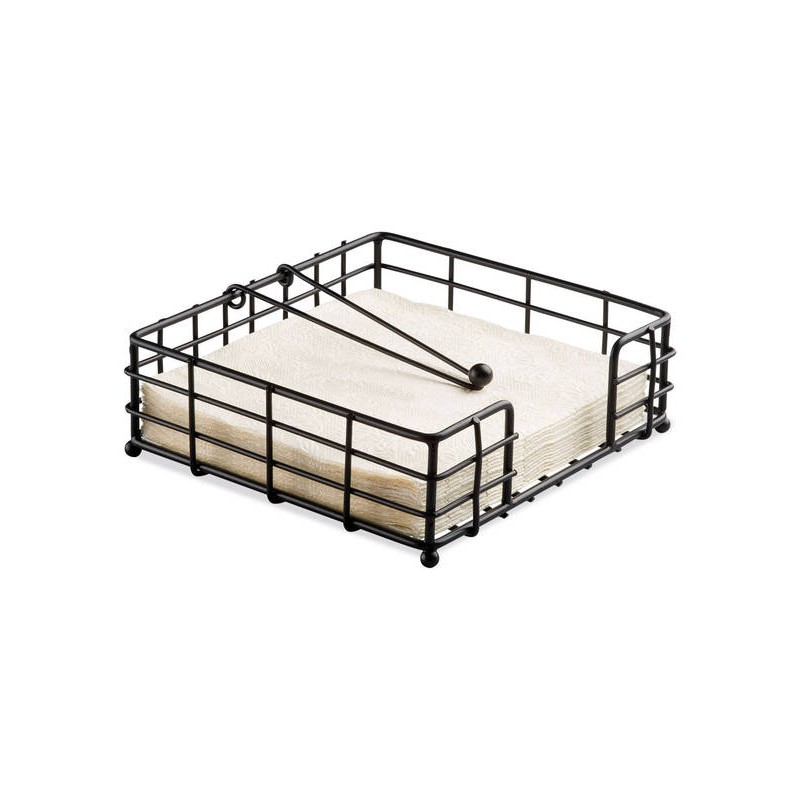 NAPKINS HOLDER WIRE BIG BLACK