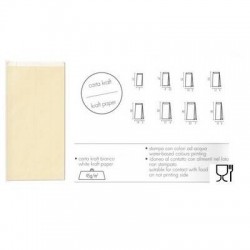 BUSTE REGALO CARTA SEALING AVORIO 8+2,5x16cm 100pz PER ALIMENTI