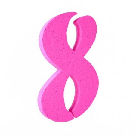 NUMERO POLISTIROLO PASTELLO mm120x90 8 FUCSIA