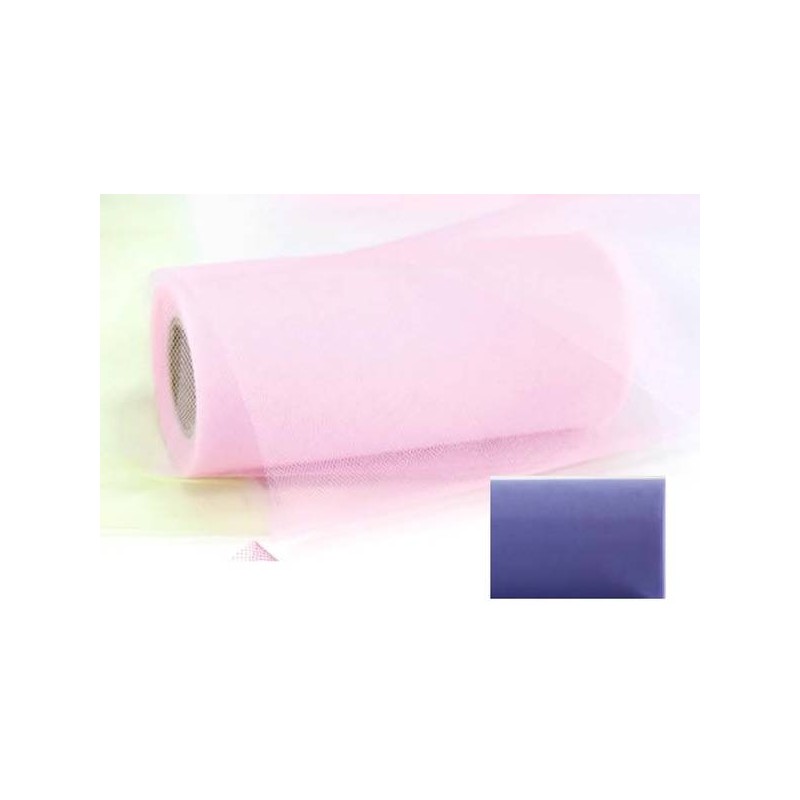 TULLE ROTOLO H.25 100mt COLOR STAR LILLA L3