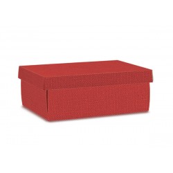 SCATOLA F/COPERCHIO EASY 45,5x32x15cm LINO ROSSO