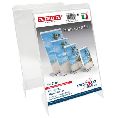 PORTAFOTO VERTICALE CRISTALLO FORMATO 15x21cm ARDA