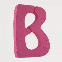 LETTERA POLISTIROLO PASTELLO mm120x90 B FUCSIA
