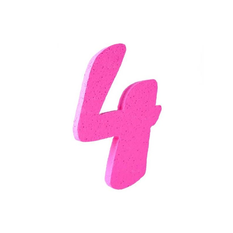 NUMERO POLISTIROLO PASTELLO mm120x90 4 FUCSIA