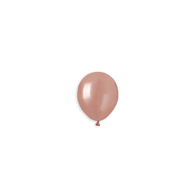 PALLONCINI COLOR 5 12cm ROSE GOLD METAL 100pz