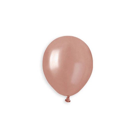 PALLONCINI COLOR 5 12cm ROSE GOLD METAL 100pz