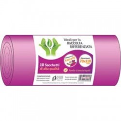 SACCHI NU 70x110cm RACCOLTA DIFFERENZIATA VIOLA 10pz