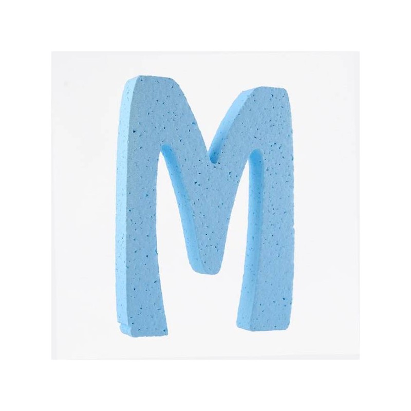 LETTERA POLISTIROLO PASTELLO mm120x90 M CELESTE