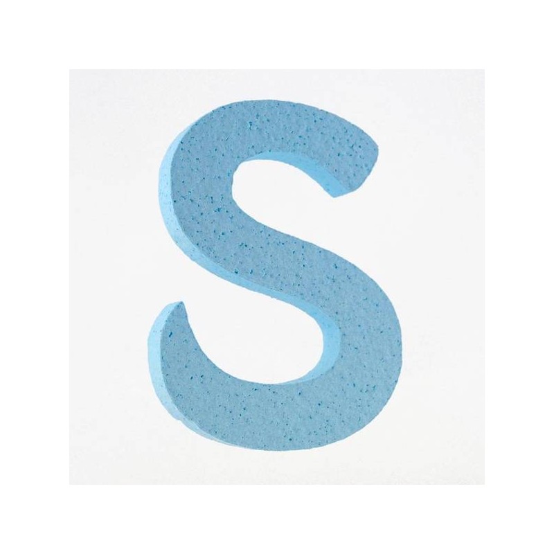 LETTERA POLISTIROLO PASTELLO mm120x90 S CELESTE