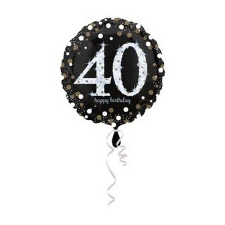 PALLONE MYLAR 45cm SPARKLING BIRTHDAY 40