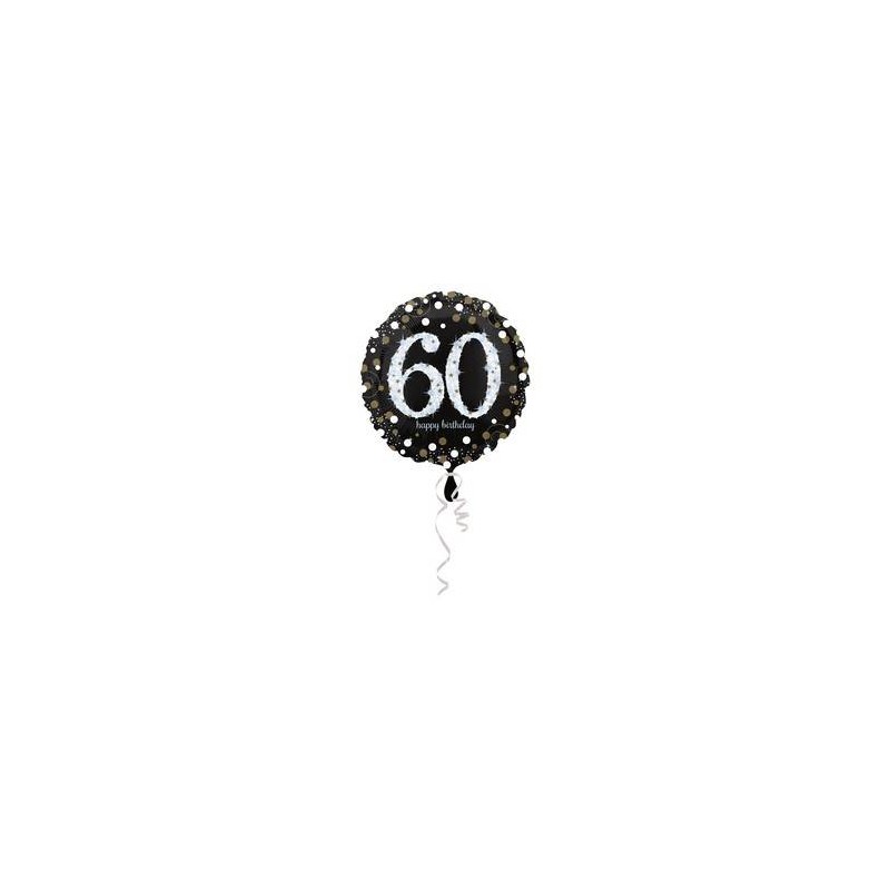 PALLONE MYLAR 45cm SPARKLING BIRTHDAY 60