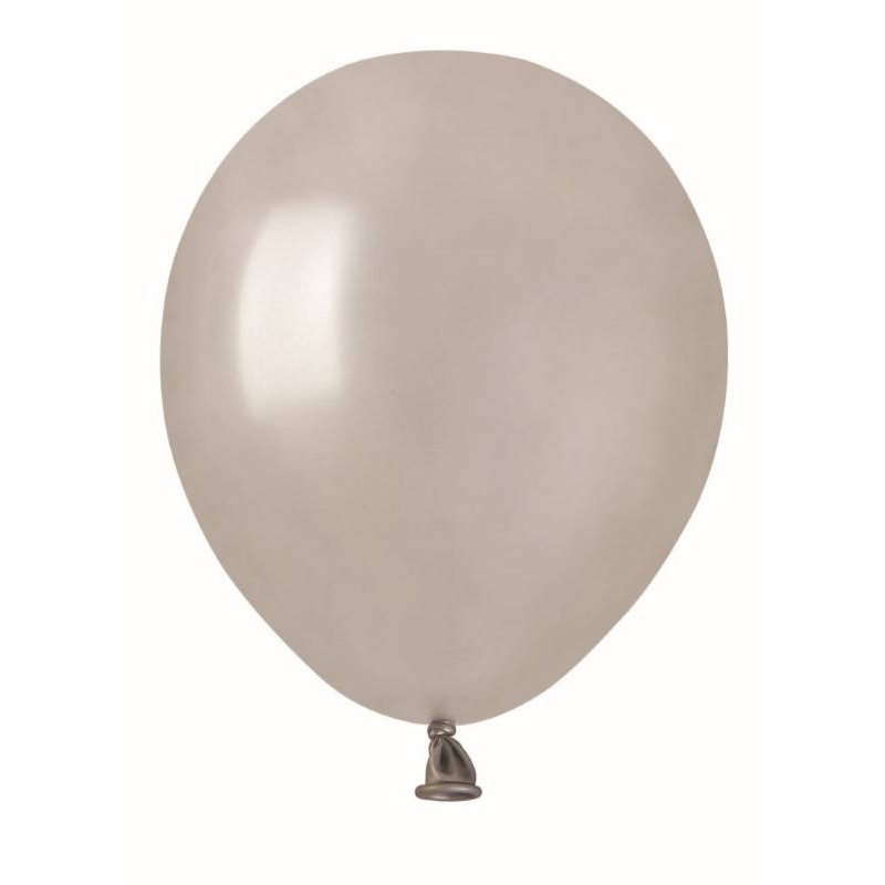 PALLONCINI COLOR 5 12cm ARGENTO 100pz