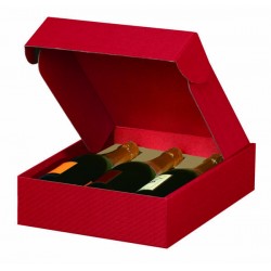 CANTINETTA 3 BOTTIGLIE ONDA ROSSA 29,5x33,5x9