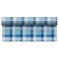 TOVAGLIA ROTOLO CARTA 1x50mt SCOZZESE CELESTE-BLU