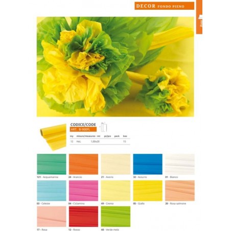 BOBINA DECOR HD FONDO PIENO 2LATI H.100x20mt GIALLO 05