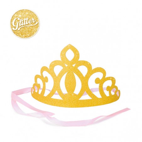 CORONCINE ORO GLITTER C/NASTRINO 12X23 6pz