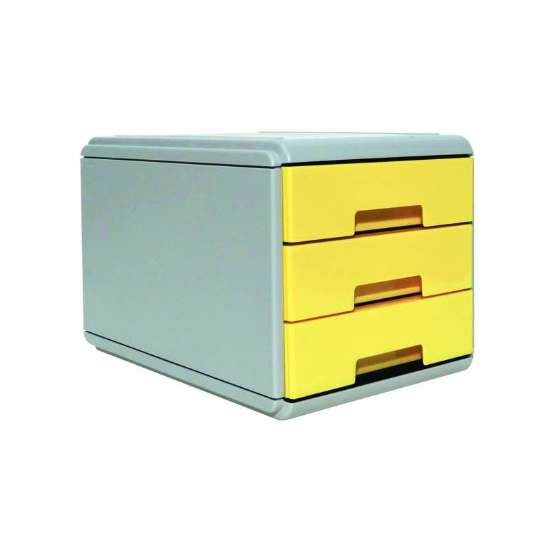 MINI CASSETTIERA KEEP COLOUR PASTEL ARDA 3 CASSETTI GIALLO