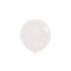 PALLONE LATTICE ø100 CUORI INTRECCIATI TRASPARENTE