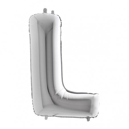 PALLONE MYLAR LETTERA L 40 102cm SILVER